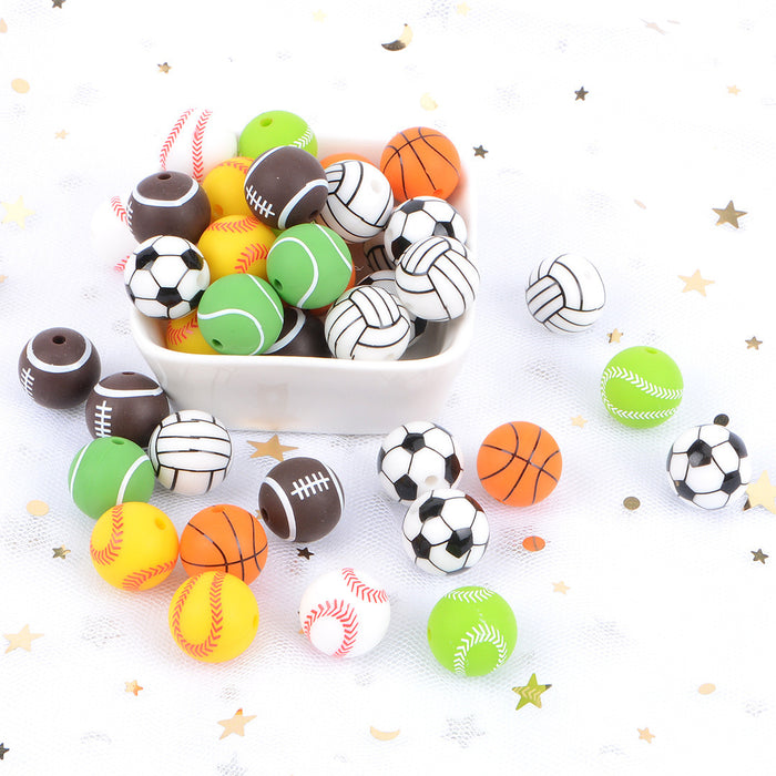 Wholesale DIY Silicone Beads 15mm Baby Pacifier Chain Food Grade MOQ≥50 JDC-DIY-BangX003