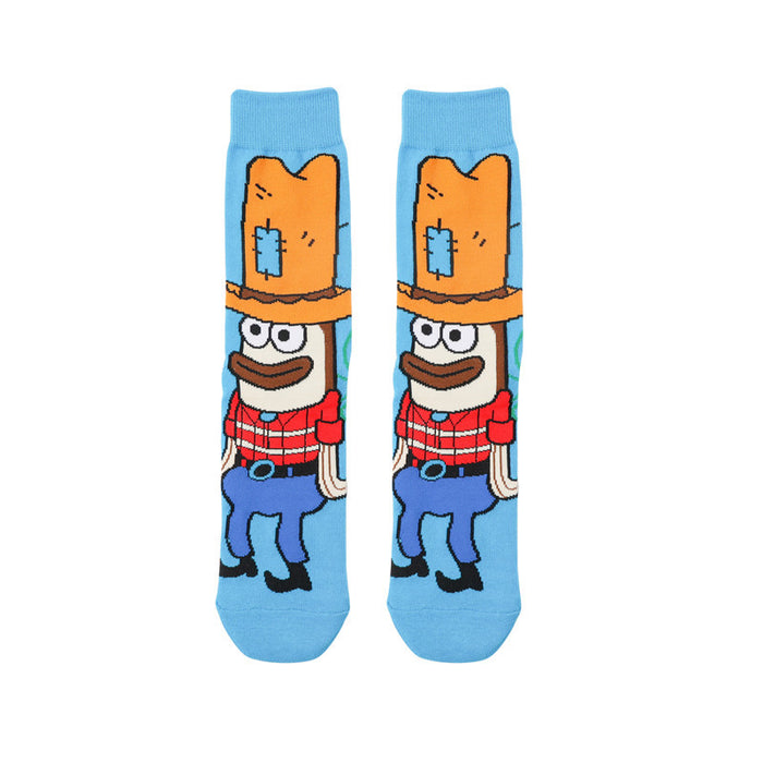 Wholesale Sock 70% Cotton Mid Tube Cartoon Cute Antibacterial Sweat Absorb (M) JDC-SK-HuiHe032