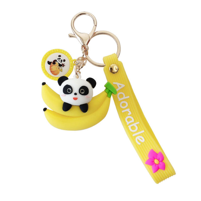 Wholesale Keychains For Backpacks cute fruit bear accessories doll cartoon keychain JDC-KC-FeiRun080