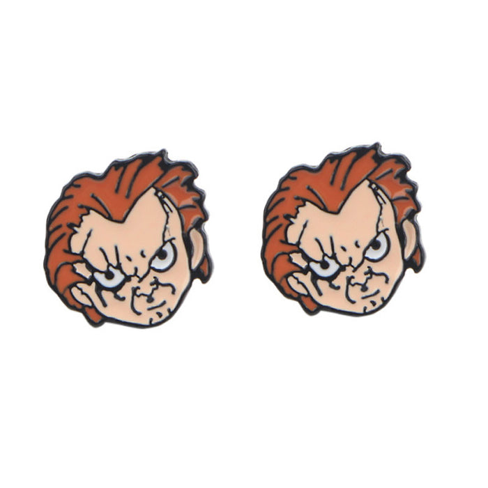 Wholesale Earrings Alloy Cartoon Horror Thriller MOQ≥5 JDC-ES-kubei005