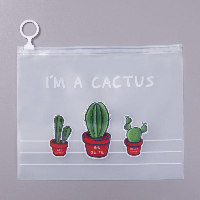 Wholesale PVC Transparent Cactus Ring Pencil Case JDC-PC-dichen001