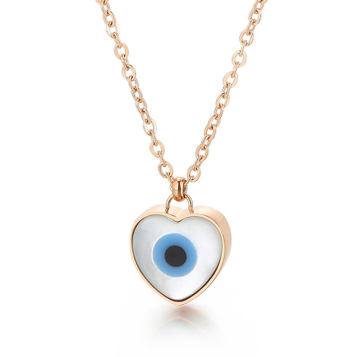 Wholesale Necklaces Titanium Steel Opal Devil's Eye JDC-NE-PERMKAL001