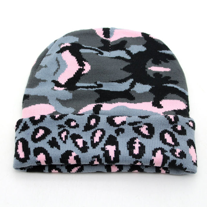 Wholesale Hat Acrylic Leopard Print Warm Pullover Hat JDC-FH-ZYe009