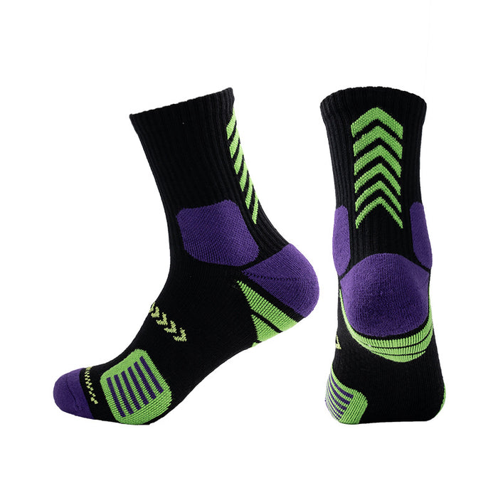 Wholesale Thickened Towel Bottom Mid Tube Elite Sports Socks Arrow JDC-SK-TengYu004