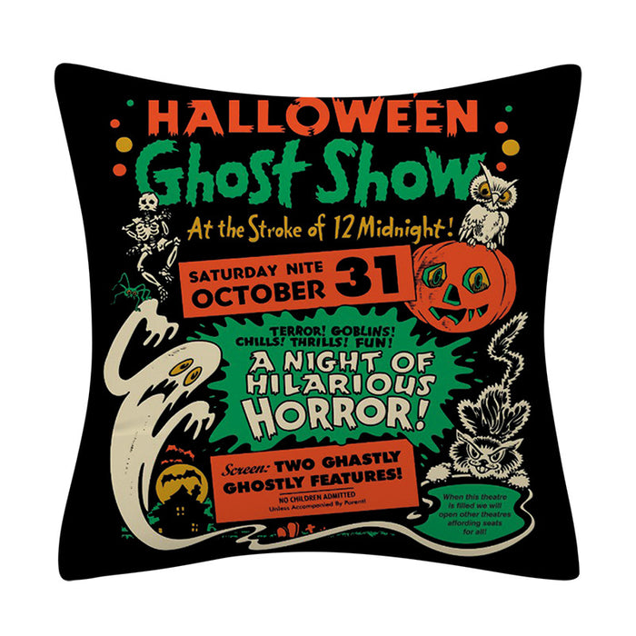 Wholesale Pillowcase Orange Halloween Polyester Pillowcase JDC-PW-Mengde005