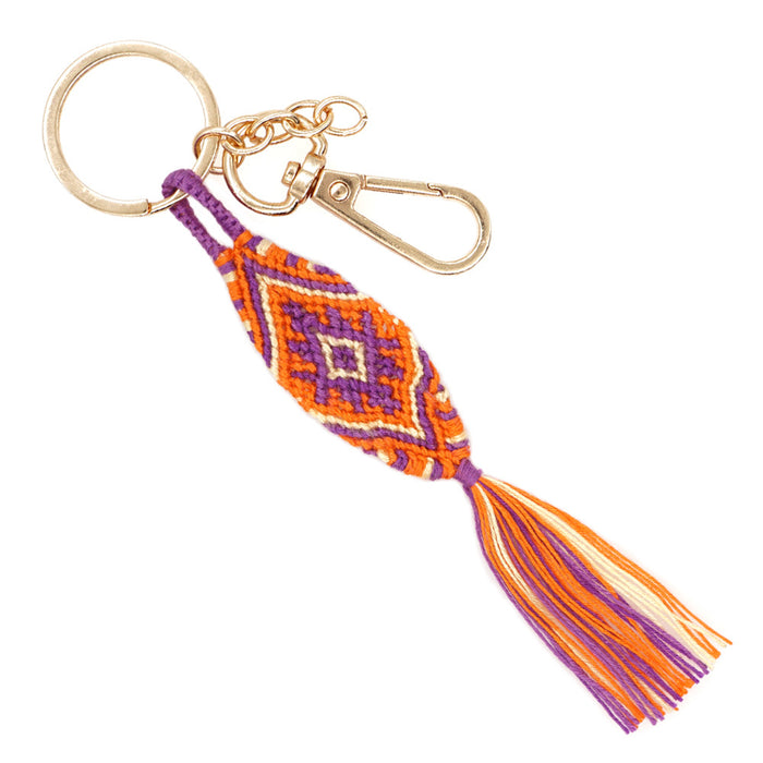 Jewelry WholesaleWholesale cotton thread color matching hand woven tassel miyuki Keychain  JDC-KC-Yuxz018 Keychains 煜星珠 %variant_option1% %variant_option2% %variant_option3%  Factory Price JoyasDeChina Joyas De China