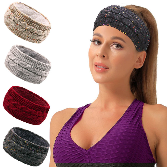 Wholesale Headband Fabric Plush Knitting Warm Sports JDC-HD-XQ001