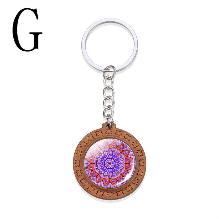 Wholesale Vintage Mandala Keychain MOQ≥2 JDC-KC-ZaoY005