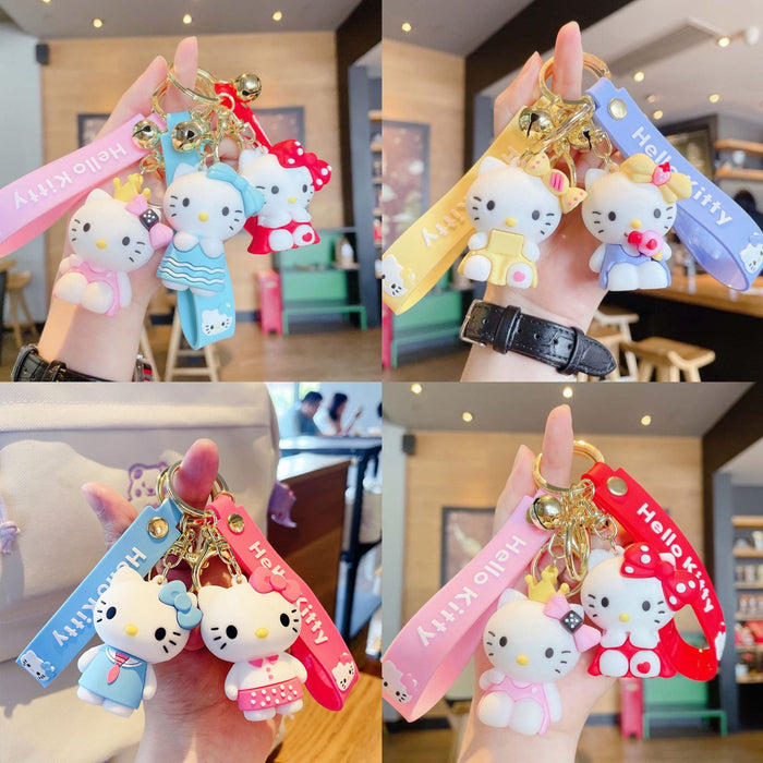 Wholesale Keychain Silicone Cute Cartoon Cat MOQ≥2 (M) JDC-KC-JBao002