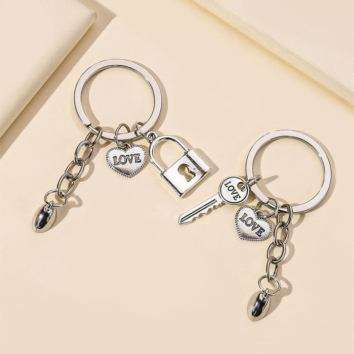 Wholesale Alloy Couple Keychains MOQ≥2 JDC-KC-WenJ007