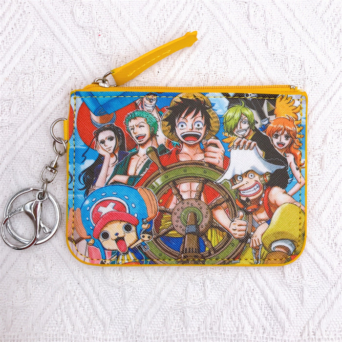 Wholesale Cartoon PU Card Holder Coin Purse Keychain (M) JDC-KC-YaLL010