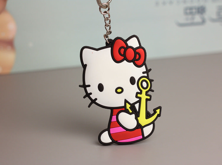 Wholesale keychain pvc soft plastic cartoon cute bag pendant MOQ≥3 JDC-KC-HMB011