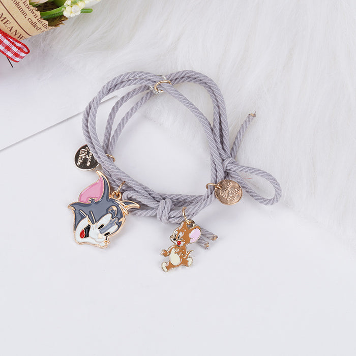 Wholesale Bracelet alloy rubber band cute cartoon magnet magnet hair tie (M) MOQ≥2 JDC-BT-YongY023