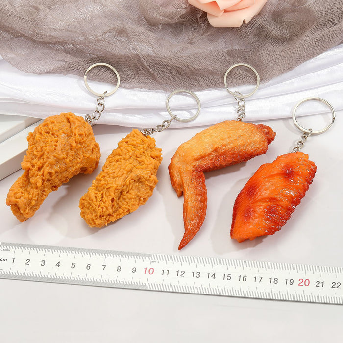 Jewelry WholesaleWholesale Fashion Simulation Crispy Orleans Chicken Wings Drumstick Keychain MOQ≥3 JDC-KC-Juej004 Keychains 觉际 %variant_option1% %variant_option2% %variant_option3%  Factory Price JoyasDeChina Joyas De China