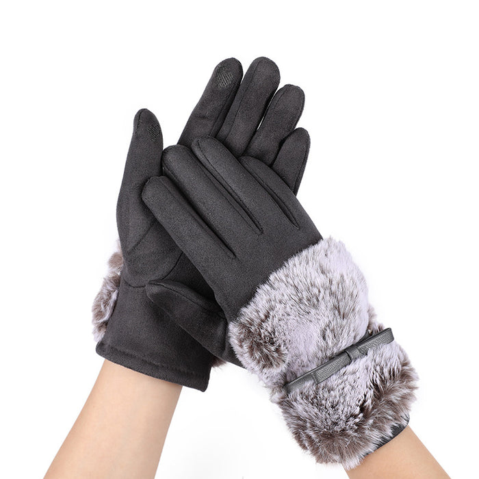 Wholesale Gloves Wool Fleece Warm Cycling Touchscreen JDC-GS-XTian004