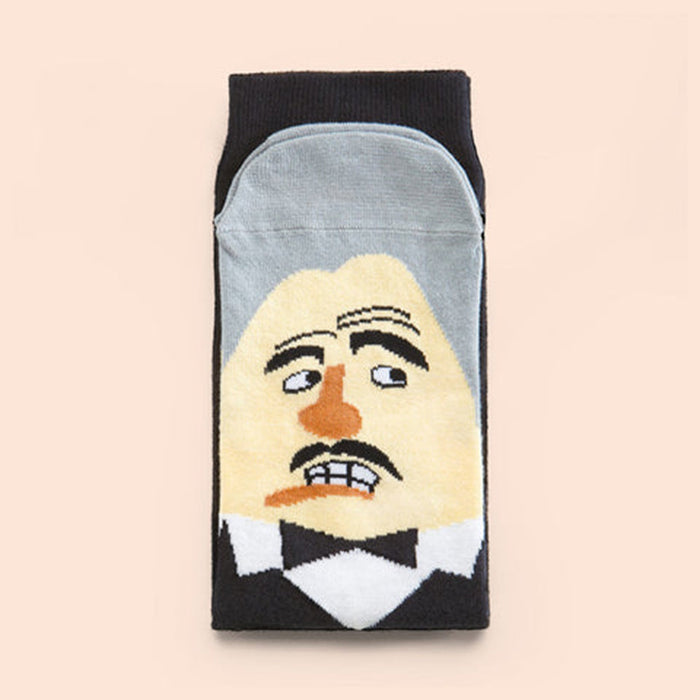 Wholesale socks fabric cartoon personality painting tide socks cotton socks JDC-SK-QAng010