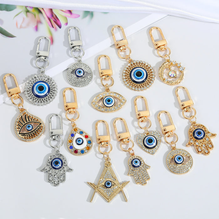 Jewelry WholesaleWholesale Devil's Eye Alloy Keychain MOQ≥6 JDC-KC-Juej001 Keychains 觉际 %variant_option1% %variant_option2% %variant_option3%  Factory Price JoyasDeChina Joyas De China