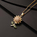 Jewelry WholesaleWholesale Gold Plated Copper Zircon Colorful Chain Sun Flower Pendant Necklace JDC-NE-ShangY001 Necklaces 尚易 %variant_option1% %variant_option2% %variant_option3%  Factory Price JoyasDeChina Joyas De China