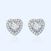 Jewelry WholesaleWholesale inlaid with diamond heart plated silver stud earrings JDC-ES-BZ002 Earrings 标志 %variant_option1% %variant_option2% %variant_option3%  Factory Price JoyasDeChina Joyas De China