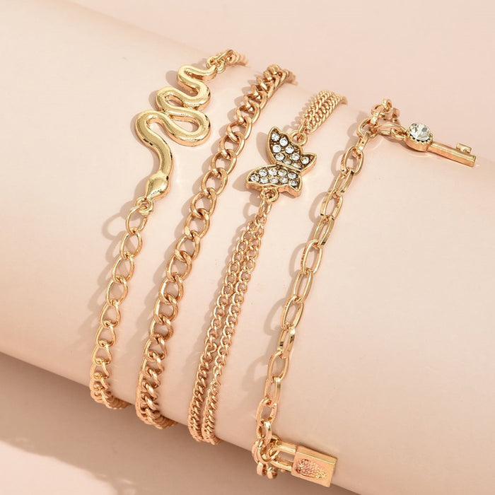 Jewelry WholesaleWholesale retro personalized butterfly Anklets  JDC-AS-YeB011 Anklet 烨贝 %variant_option1% %variant_option2% %variant_option3%  Factory Price JoyasDeChina Joyas De China