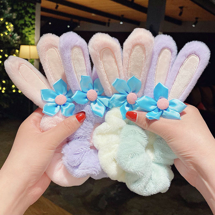 Jewelry WholesaleWholesale rabbit ear children cartoon plush head rope JDC-HS-DingS003 Hair Scrunchies 鼎硕 %variant_option1% %variant_option2% %variant_option3%  Factory Price JoyasDeChina Joyas De China