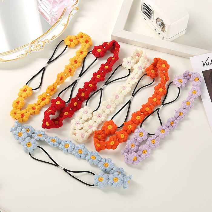 Wholesale Flower Wool Headband Simple Thin Section Cute Hairband JDC-HD-YYang009