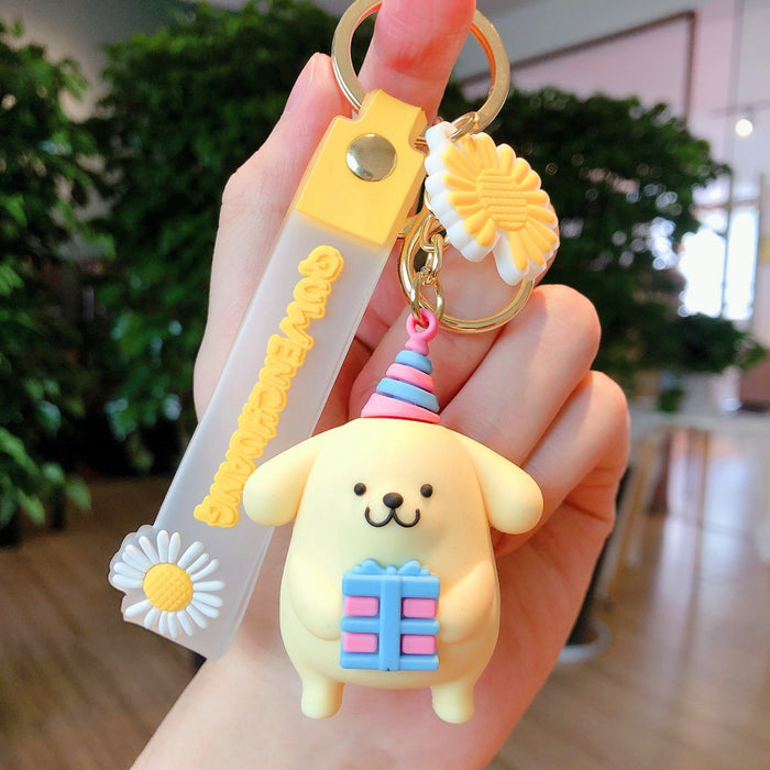 Wholesale daisy keychain cute car keychain JDC-KC-JG234