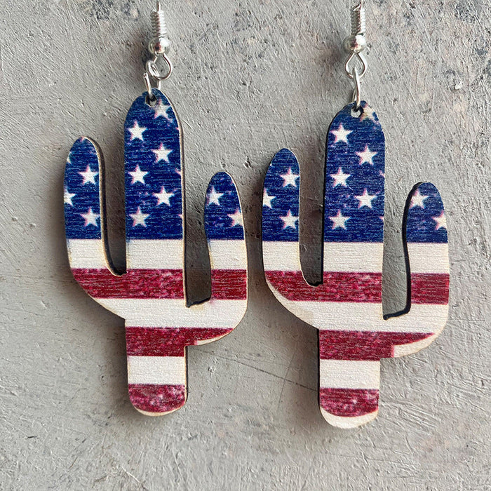 Wholesale 2pair/pack earrings star hat earrings american flag earrings JDC-ES-heyi010