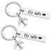 Jewelry WholesaleWholesale commemorative gift fly safe safe stainless steel keychain MOQ≥2 JDC-KC-ShangQ010 Keychains 上泉 %variant_option1% %variant_option2% %variant_option3%  Factory Price JoyasDeChina Joyas De China