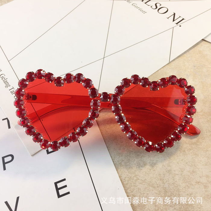 Jewelry WholesaleWholesale Heart Rhinestone Acrylic Ladies Sunglasses MOQ≥2 JDC-SG-GuiM011 Sunglasses 闺淼 %variant_option1% %variant_option2% %variant_option3%  Factory Price JoyasDeChina Joyas De China