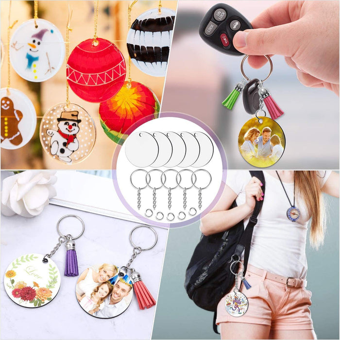 Wholesale Blank Keychains  Handmade DIY Density Board  Blank Keychains 30pcs/set MOQ≥2 JDC-KC-CYing002