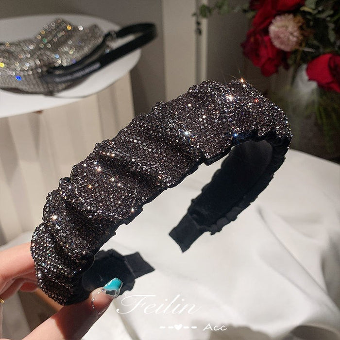 Jewelry WholesaleWholesale high-end full drill hairpin large intestine hair ring headband JDC-HD-DouY001 Headband 豆毓 %variant_option1% %variant_option2% %variant_option3%  Factory Price JoyasDeChina Joyas De China