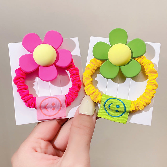 Jewelry WholesaleWholesale large flower hair ring sweet and cute smiley JDC-HS-I412 Hair Scrunchies 溪南 %variant_option1% %variant_option2% %variant_option3%  Factory Price JoyasDeChina Joyas De China