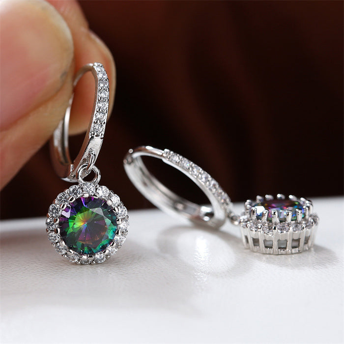 Wholesale color Zircon Earrings JDC-ES-ery006