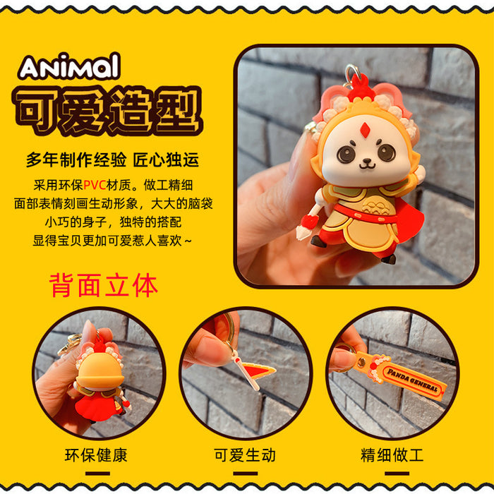 Wholesale Keychains For Backpacks National Chao Peking Opera Panda Doll Keychain JDC-KC-OShi026