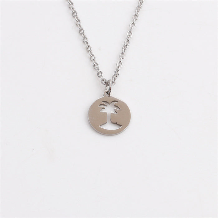 Jewelry WholesaleWholesale Hollow Coconut Stainless Steel Necklace JDC-NE-ChanX002 Necklaces 昌鑫 %variant_option1% %variant_option2% %variant_option3%  Factory Price JoyasDeChina Joyas De China