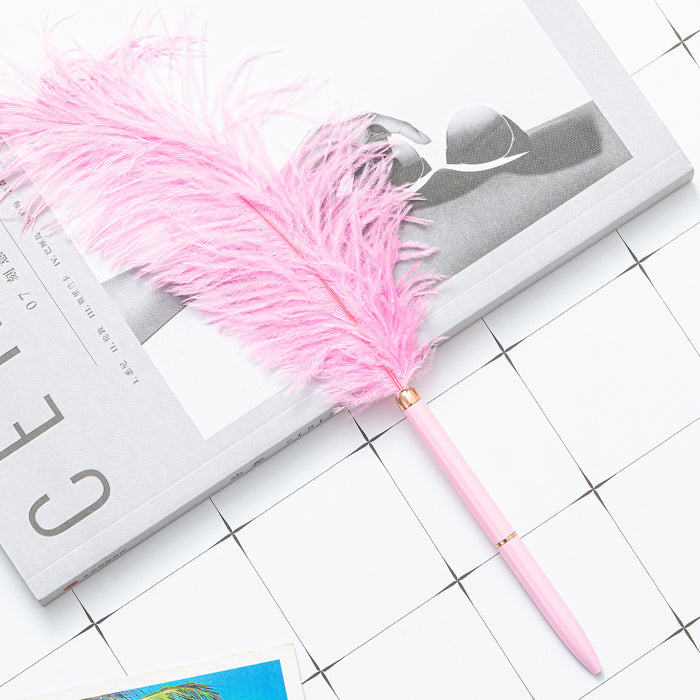 Wholesale feather pen floating graduation design multicolor feather ballpoint pen JDC-BP-Huah037