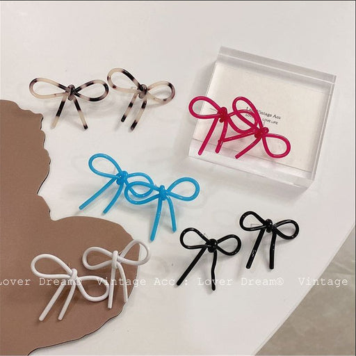 Jewelry WholesaleWholesale Acrylic Acrylic Bow Earrings JDC-ES-Lfm023 Earrings 珞芙梦 %variant_option1% %variant_option2% %variant_option3%  Factory Price JoyasDeChina Joyas De China