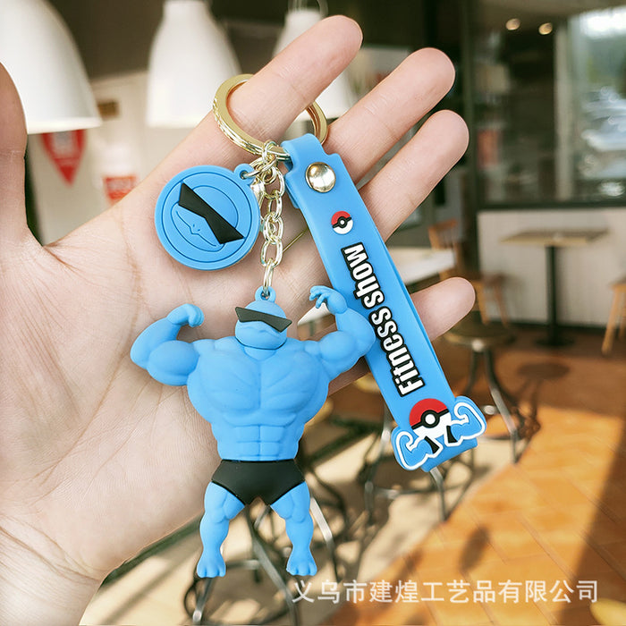 Wholesale cartoon creative personality ins muscle keychain pendant MOQ≥2 JDC-KC-JianH004