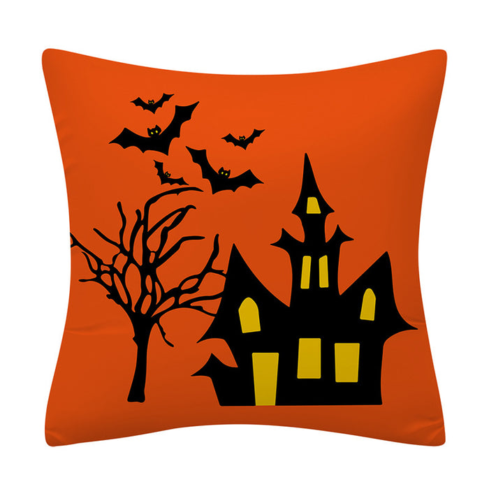 Wholesale Pillowcase Orange Halloween Polyester Pillowcase JDC-PW-Mengde005