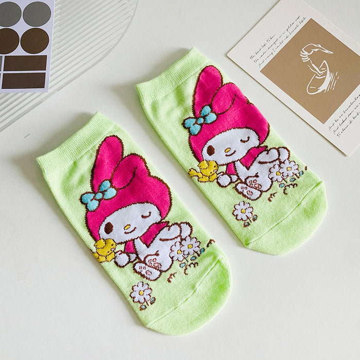 Wholesale socks fabric spring and summer cute cat cartoon sports boat socks JDC-SK-JSD010