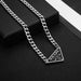 Jewelry WholesaleWholesale triangle drip oil English letter titanium steel necklace JDC-NE-ShiY008 Necklaces 仕缘 %variant_option1% %variant_option2% %variant_option3%  Factory Price JoyasDeChina Joyas De China
