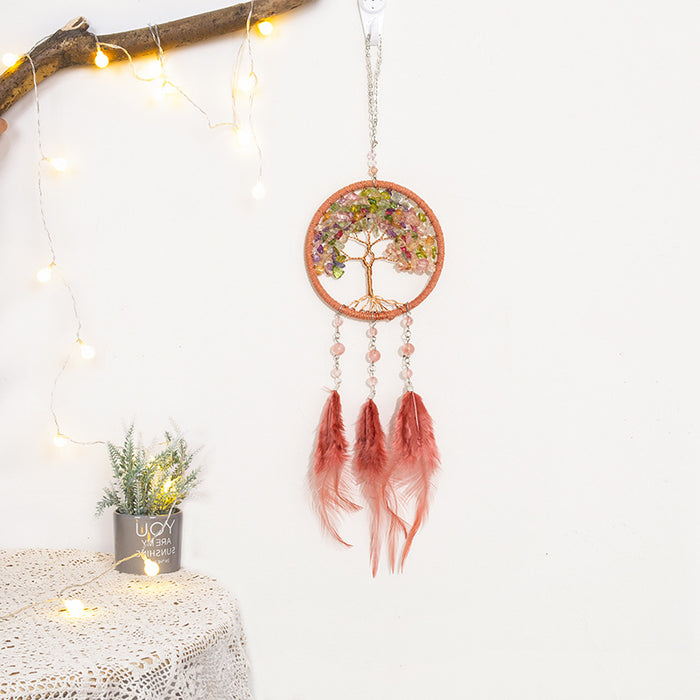 Jewelry WholesaleWholesale Crystal Color Tree of Life Dreamcatcher JDC-DC-MGu013 Dreamcatcher 梦罟 %variant_option1% %variant_option2% %variant_option3%  Factory Price JoyasDeChina Joyas De China