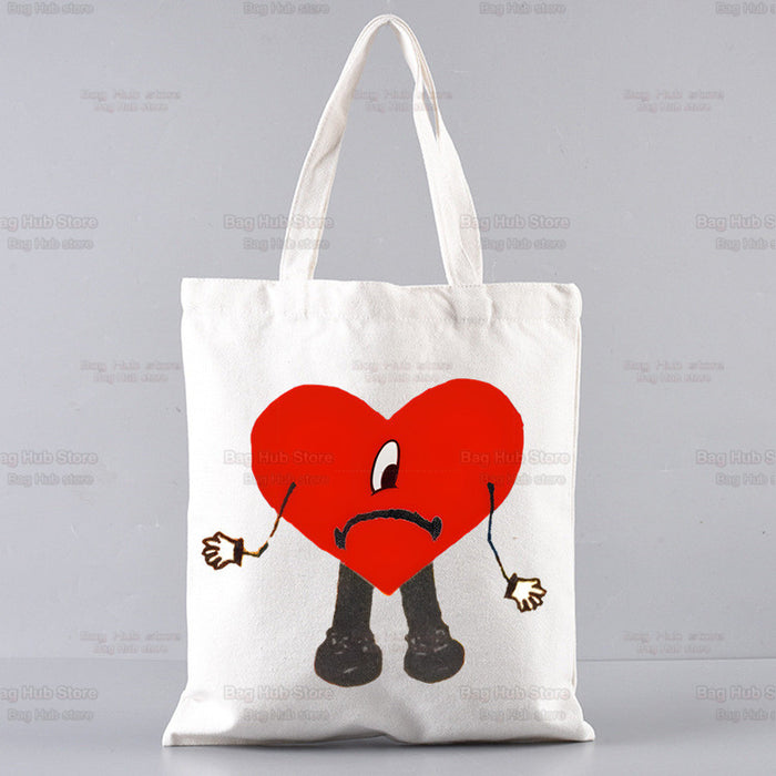 Wholesale Handbag Canvas Cute Cartoon Printing Shopping Bag (F) JDC-HB-Aike001