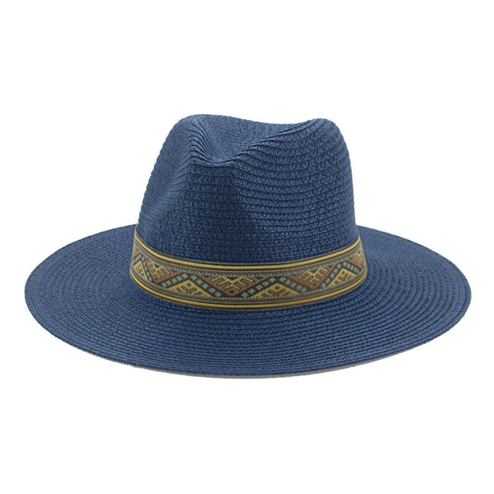 Jewelry WholesaleWholesale Paper Straw Hat Summer Men's Top Hat JDC-FH-Guanchuan014 Fashionhat 冠川 %variant_option1% %variant_option2% %variant_option3%  Factory Price JoyasDeChina Joyas De China