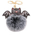 Jewelry WholesaleWholesale Halloween PU Leather Imitation Hair Bat Hair Ball Keychain JDC-KC-Zuge024 Keychains 祖格 %variant_option1% %variant_option2% %variant_option3%  Factory Price JoyasDeChina Joyas De China