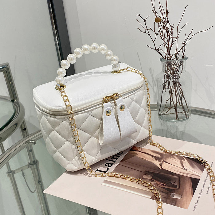 Wholesale PU shoulder bag pearl hand chain JDC-SD-Linshan003