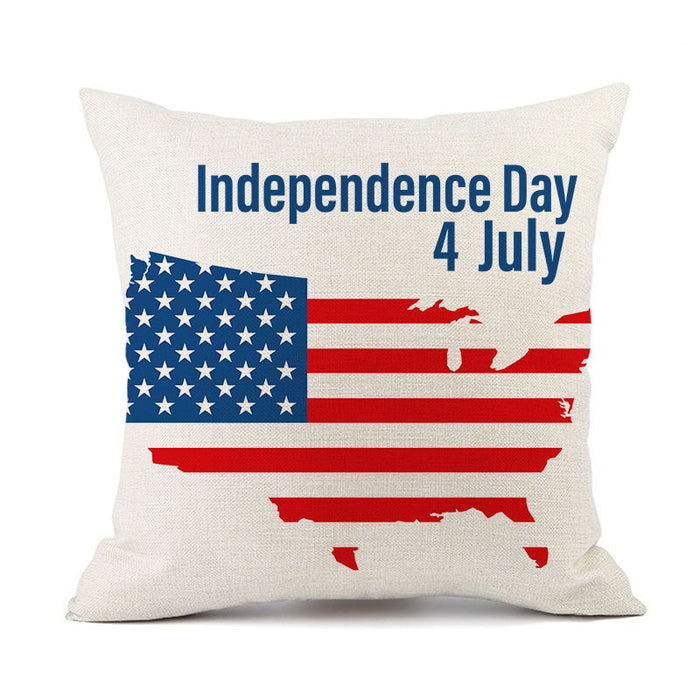 Jewelry WholesaleWholesale 4th of July Independence Day Linen Pillowcase MOQ≥2 JDC-PW-OuH007 Pillowcase 欧恒 %variant_option1% %variant_option2% %variant_option3%  Factory Price JoyasDeChina Joyas De China