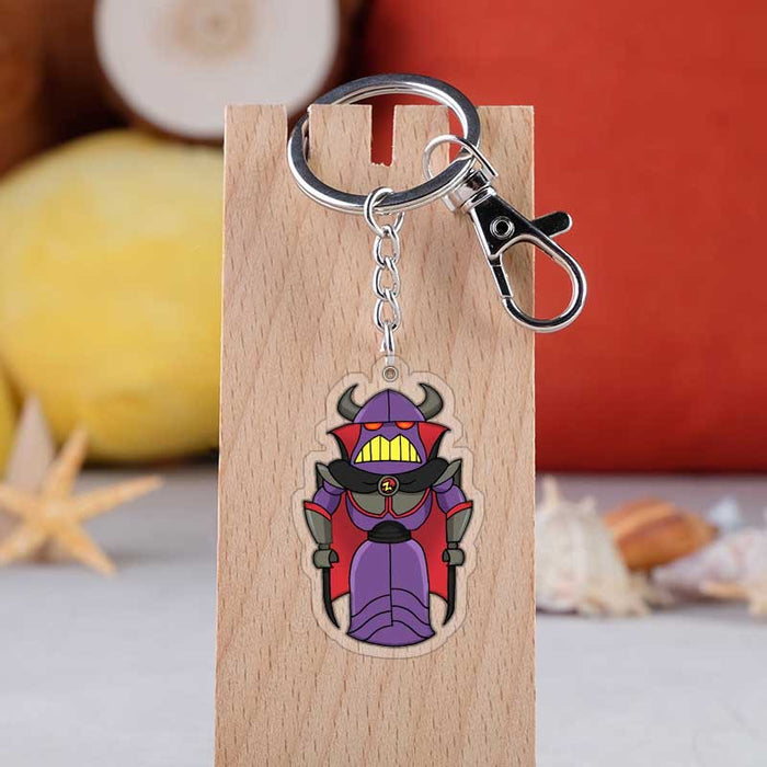 Wholesale fork pendant cartoon acrylic keychain MOQ≥2 JDC-KC-KaMan002