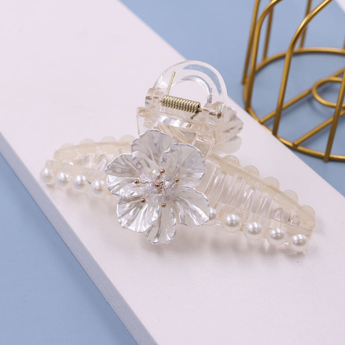 Jewelry WholesaleWholesale Pearl Camellia Resin Hair Clip JDC-HC-Guib005 Hair Clips 三态 %variant_option1% %variant_option2% %variant_option3%  Factory Price JoyasDeChina Joyas De China